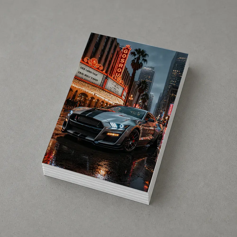 Ford Shelby GT500 Mustang Rainy Los Angeles Night – Postcards
