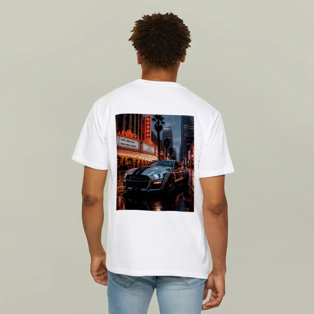 Ford Shelby GT500 Mustang Rainy Los Angeles Night – T-Shirts
