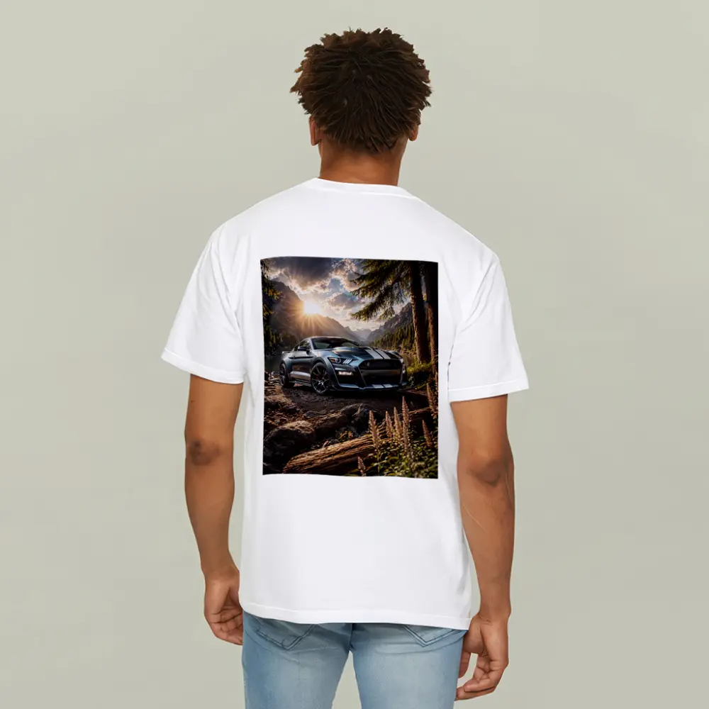 Ford Shelby GT500 Mustang Mountain Lake Setting – T-Shirts