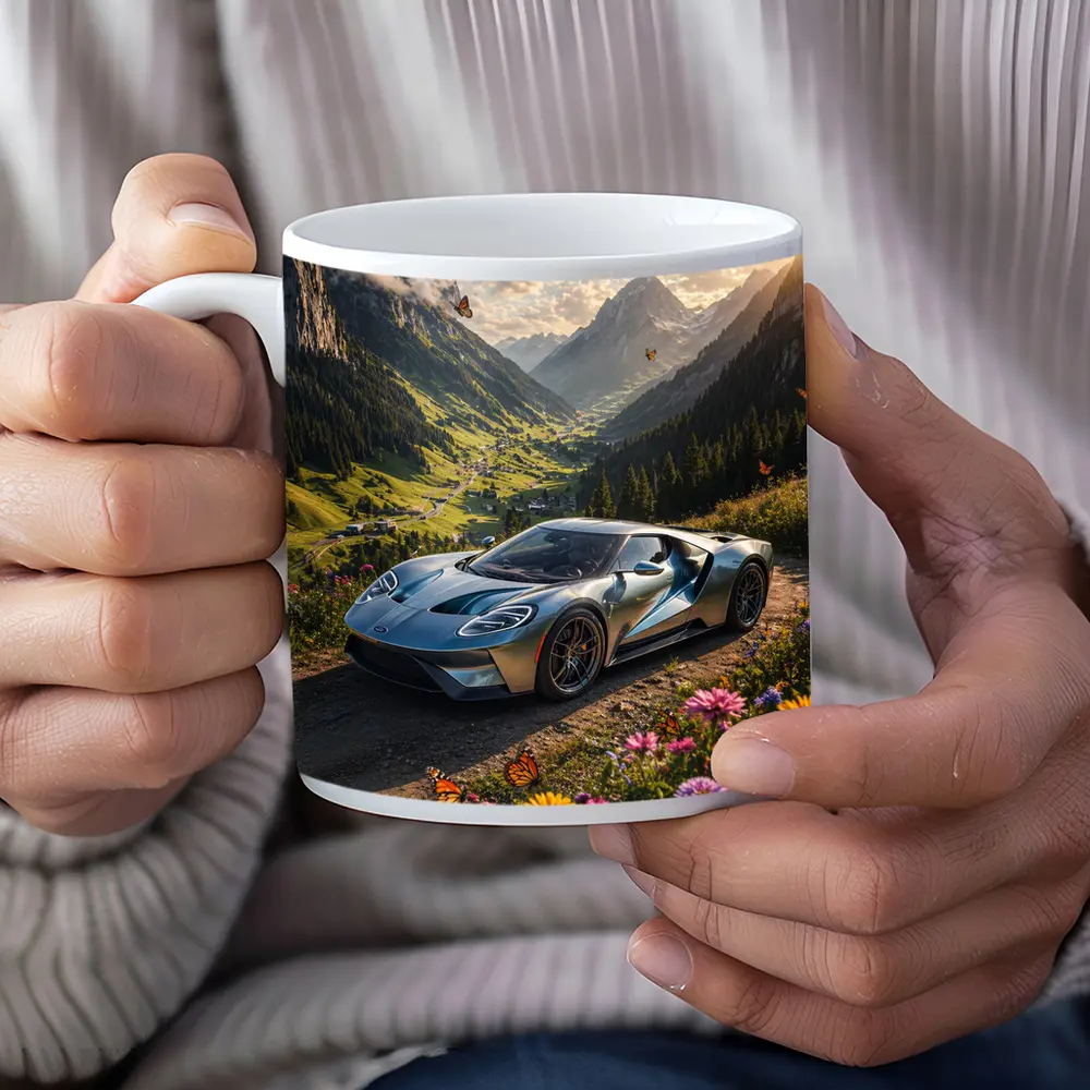 Ford GT Supercar Alpine Valley Wildflowers – Mugs