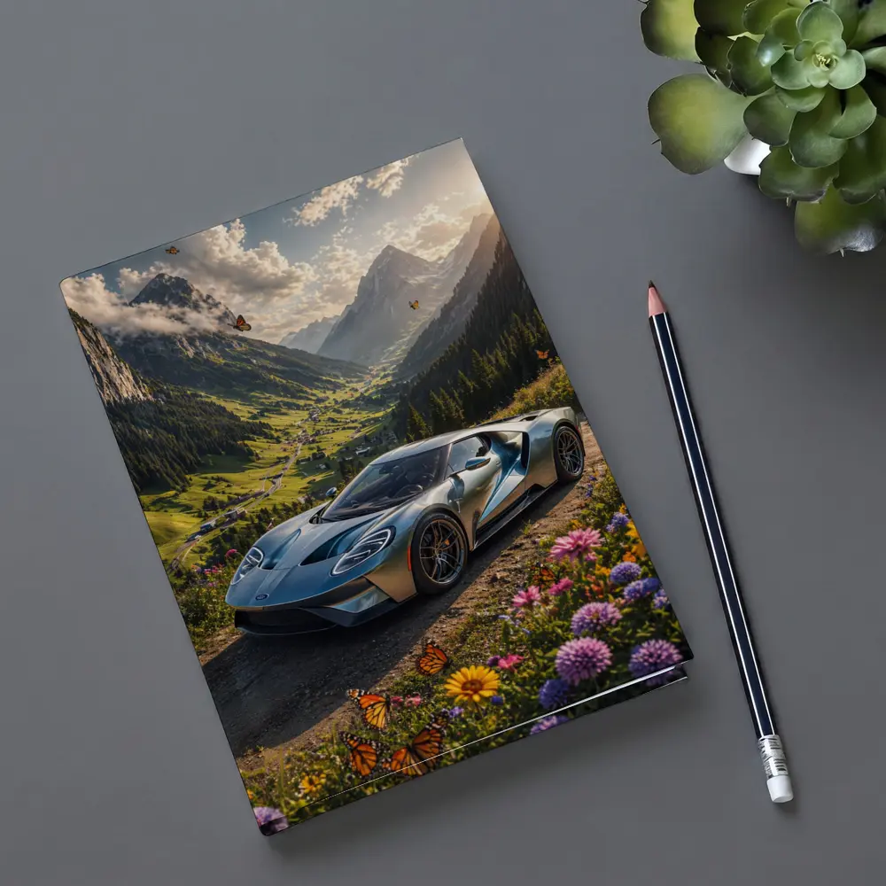 Ford GT Supercar Alpine Valley Wildflowers – Notebooks