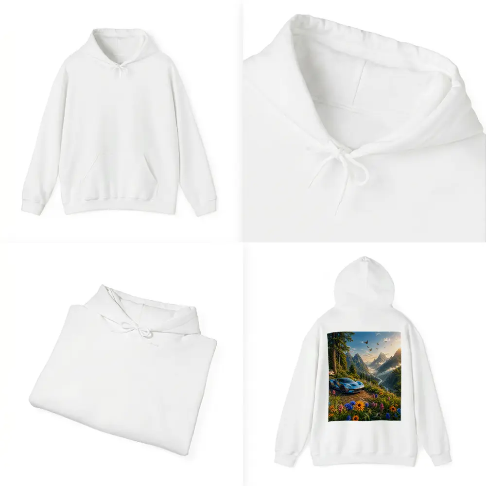Ford GT Supercar Mountain Valley Wildflowers – Hoodies
