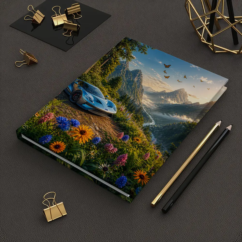 Ford GT Supercar Mountain Valley Wildflowers – Notebooks