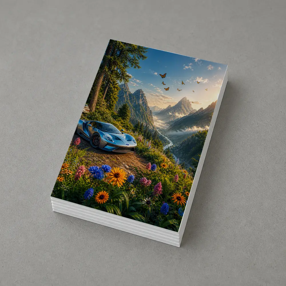 Ford GT Supercar Mountain Valley Wildflowers – Postcards