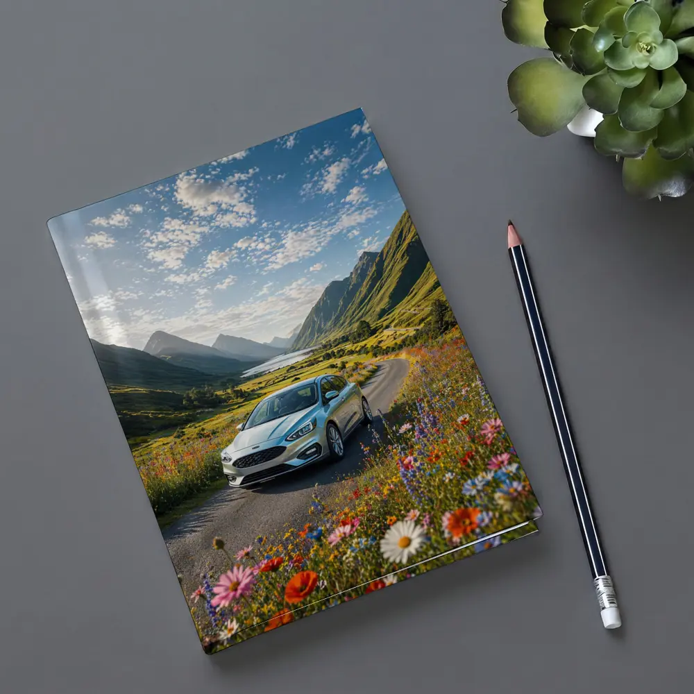 Ford Focus Silver Car Mountain Valley Road – Notebooks
