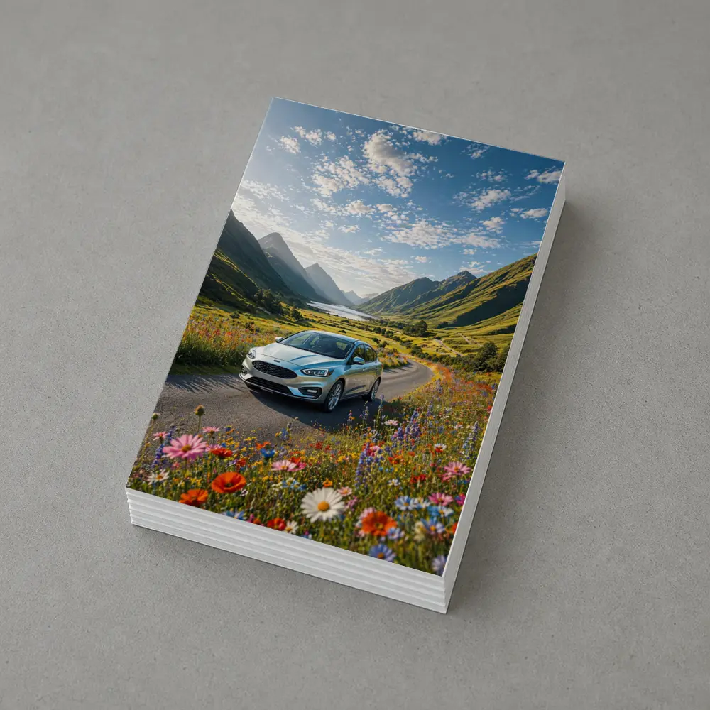 Ford Focus Silver Car Mountain Valley Road – Postcards