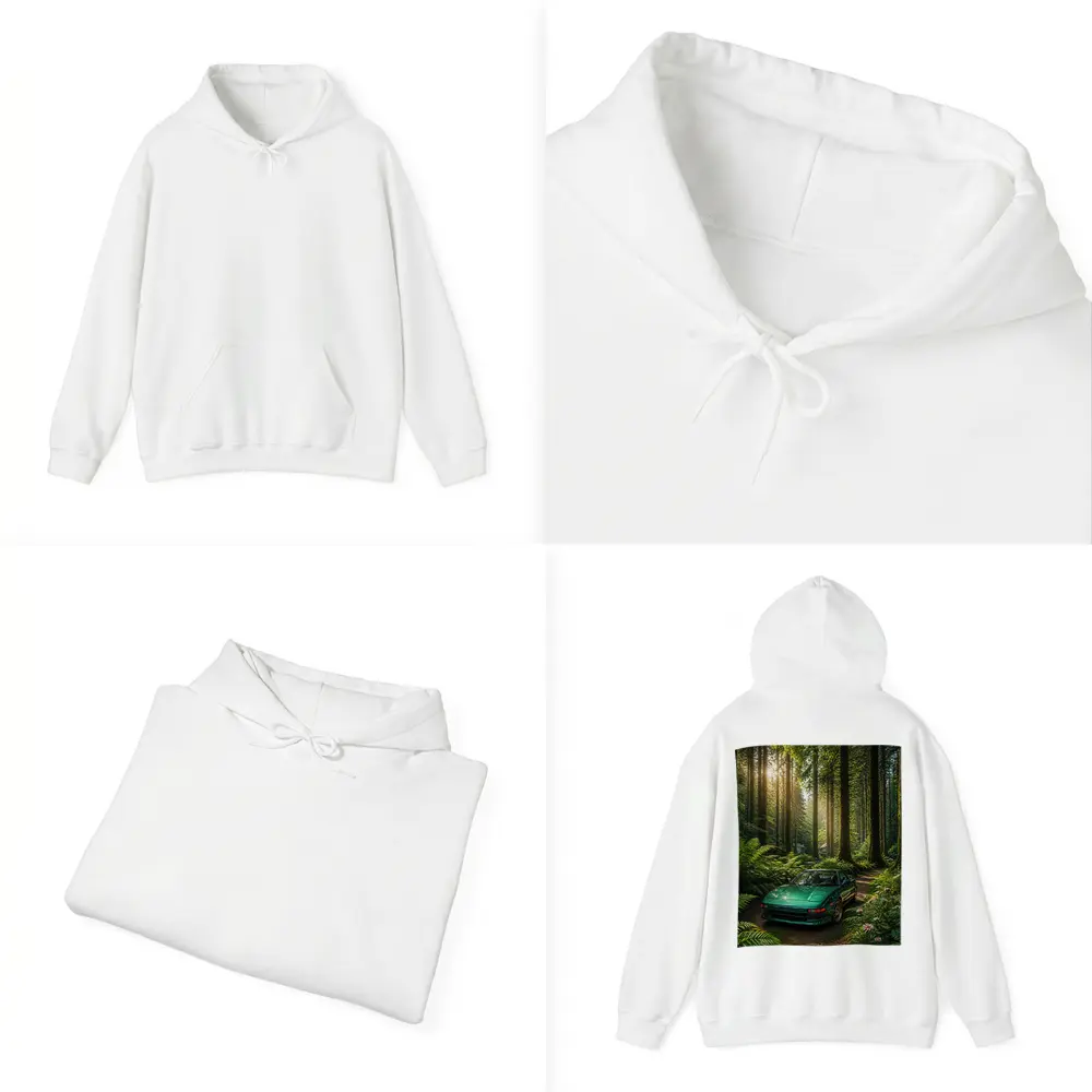 Toyota MR2 Parked In Sunlit Forest – Hoodies