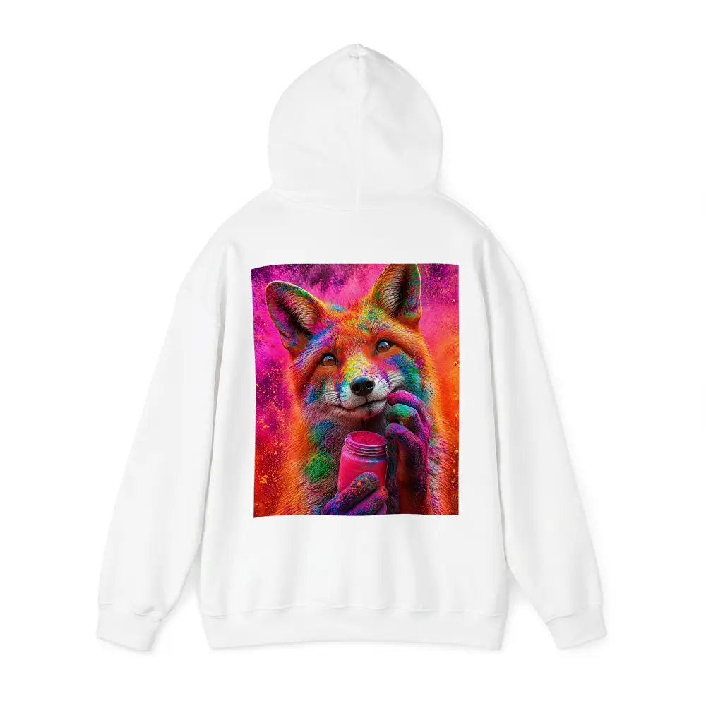Colorful Fox Holding Holi Powder Jar – Hoodies
