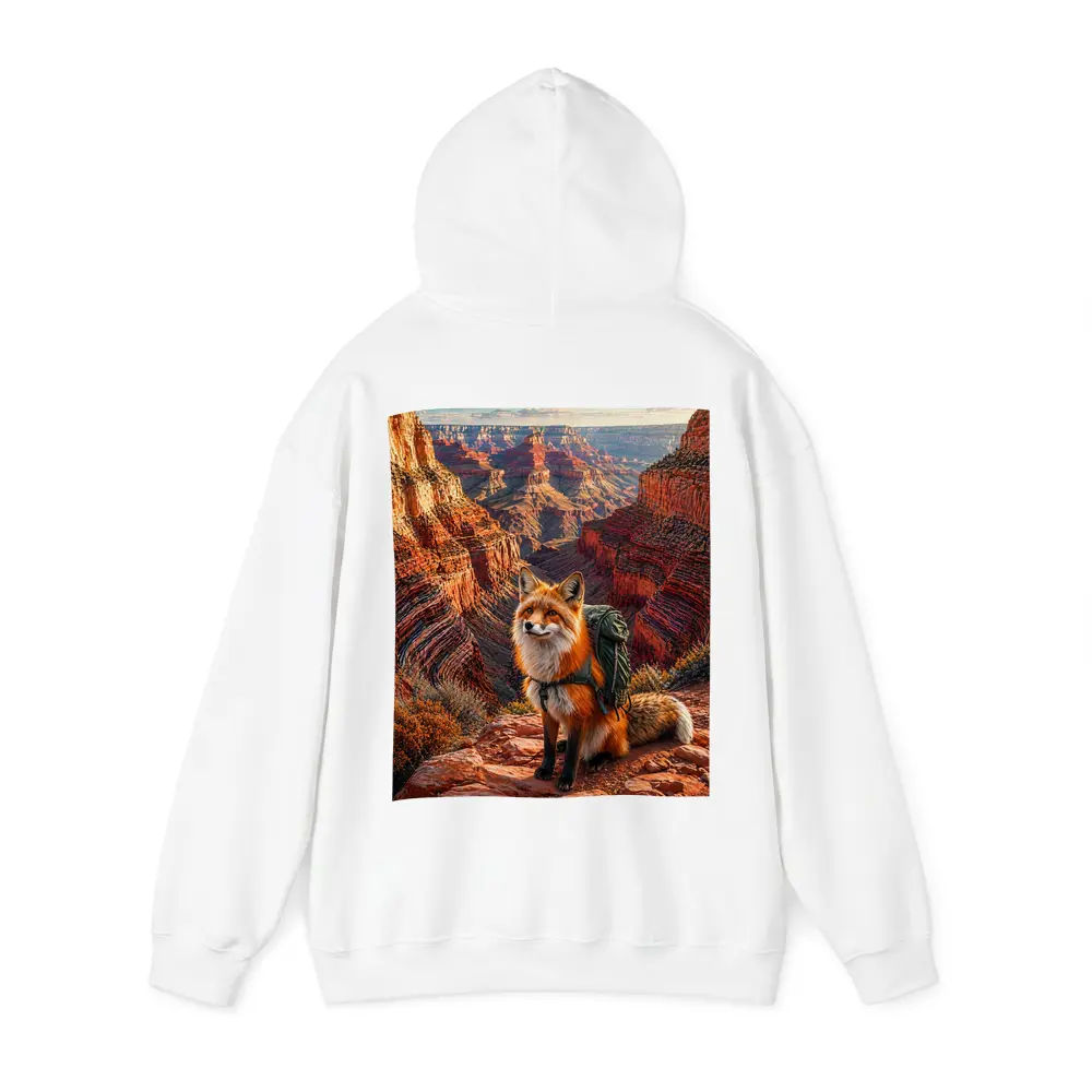 Red Fox Hiking Grand Canyon Rocky Landscape – Hoodies