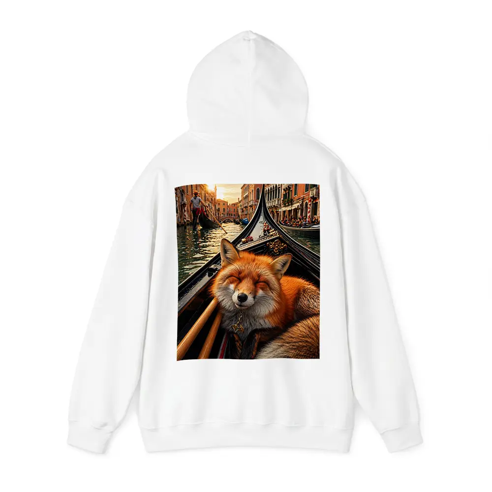 Red Fox Sleeping on Venice Gondola – Hoodies