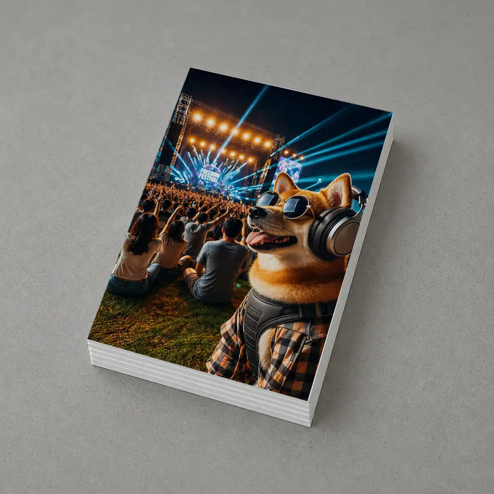 Shiba Inu Dog Headphones Sunglasses Music Festival – Postcards