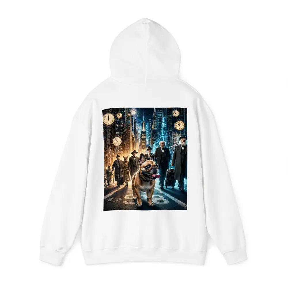 French Bulldog Night City Street Surreal – Hoodies