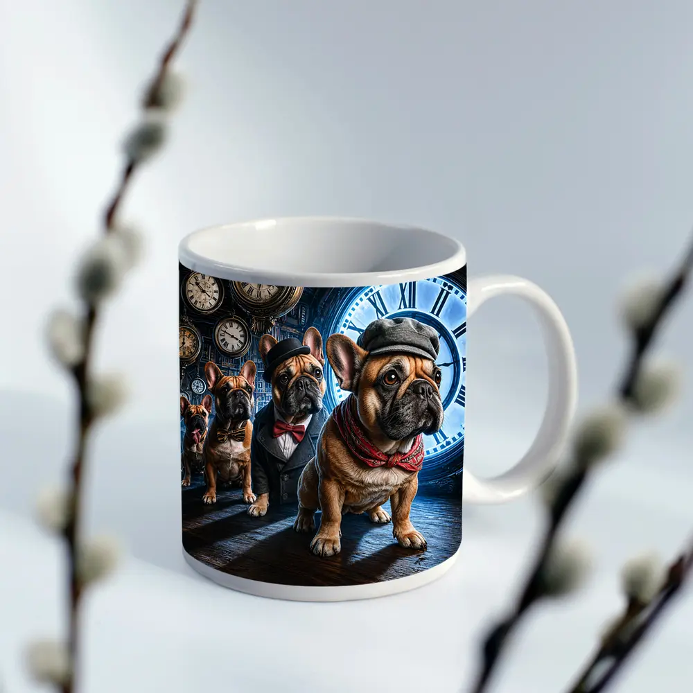 French Bulldogs Dressed Up Clock Room – Mugs