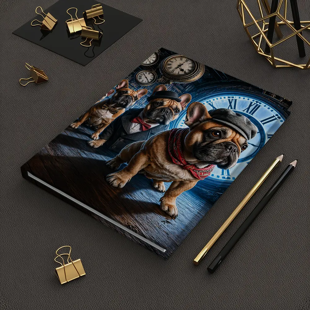 French Bulldogs Dressed Up Clock Room – Notebooks