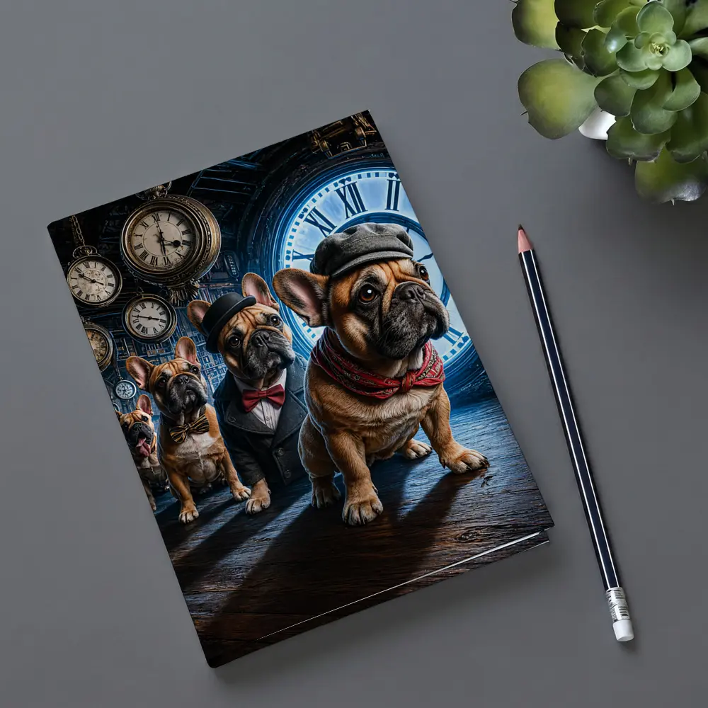 French Bulldogs Dressed Up Clock Room – Notebooks