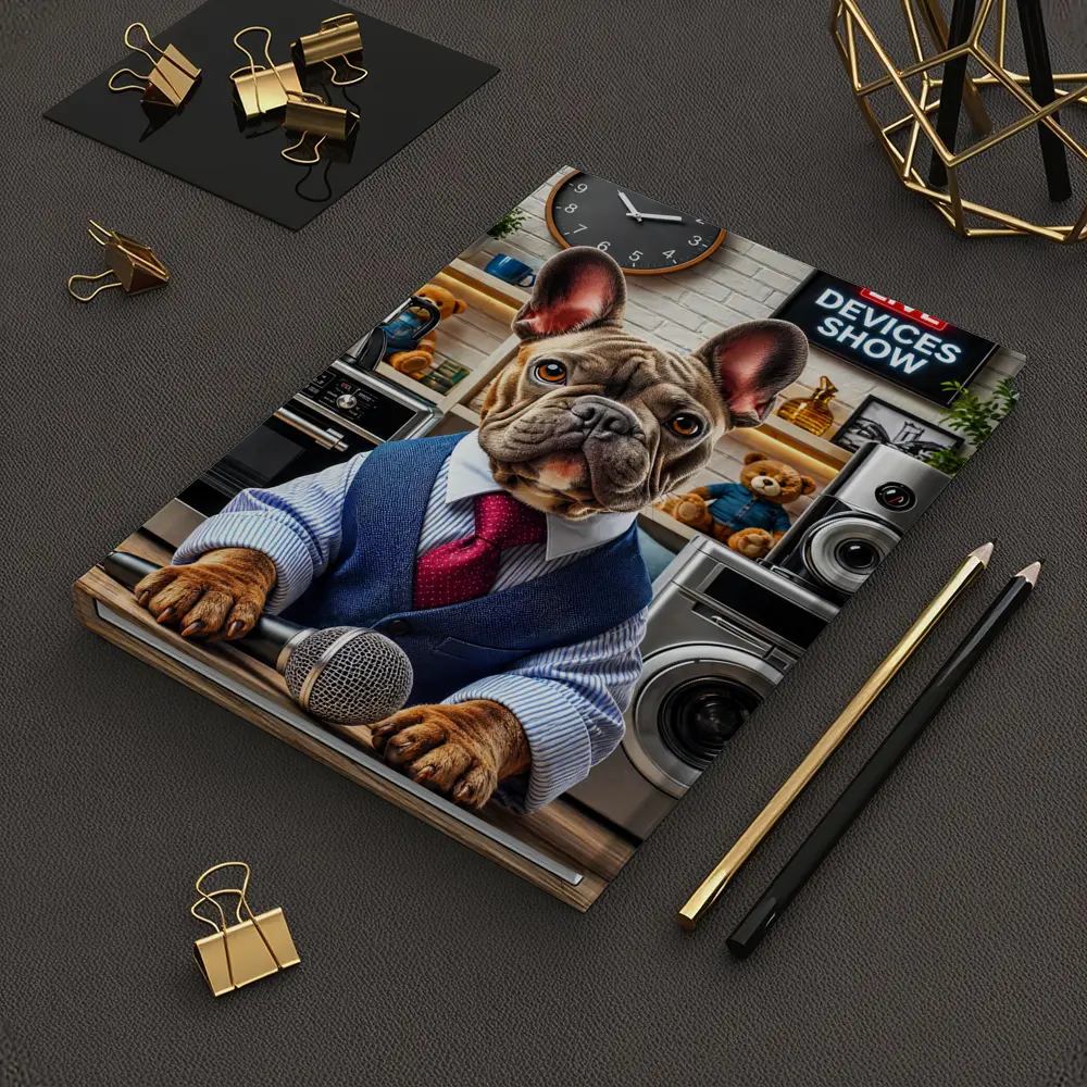 French Bulldog Host Live Devices Show – Notebooks