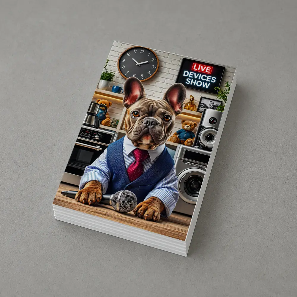 French Bulldog Host Live Devices Show – Postcards