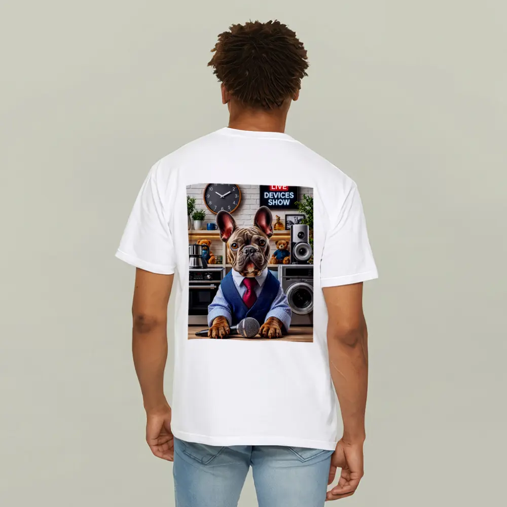French Bulldog Host Live Devices Show – T-Shirts
