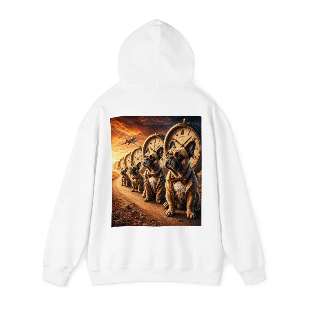 French Bulldogs With Clocks Sunset Sky – Hoodies