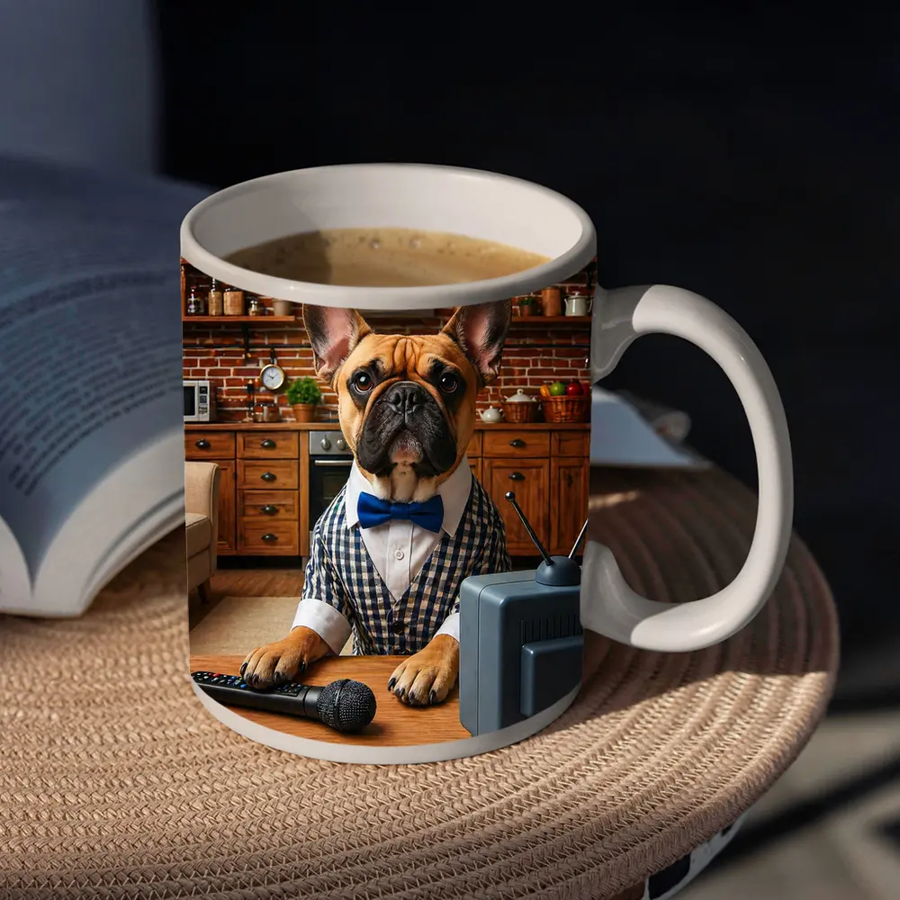 French Bulldog News Anchor Kitchen Studio – Mugs