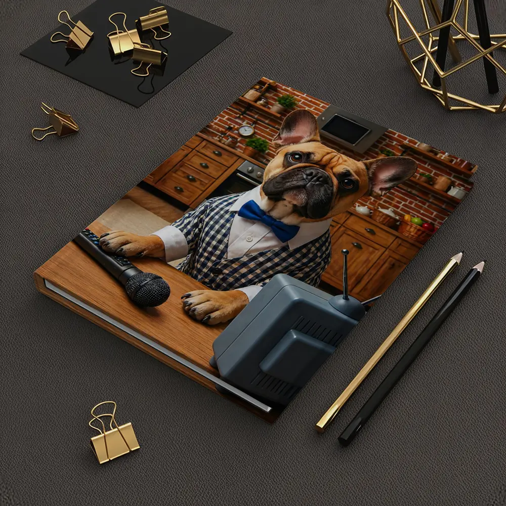 French Bulldog News Anchor Kitchen Studio – Notebooks