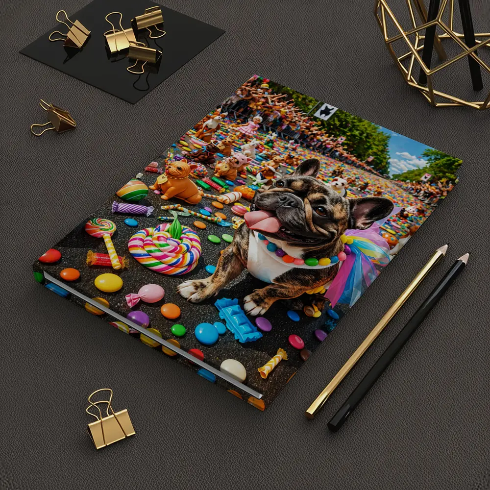 French Bulldog at Colorful Candy Parade – Notebooks