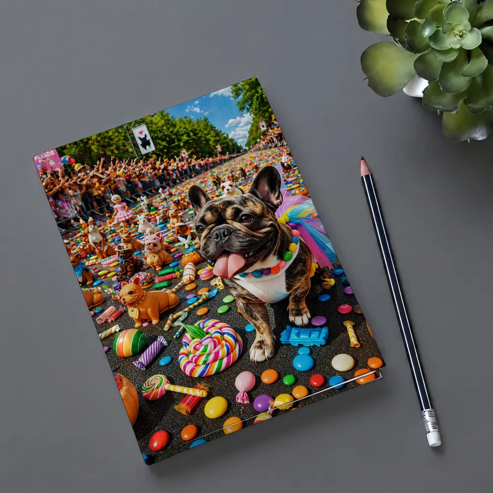 French Bulldog at Colorful Candy Parade – Notebooks