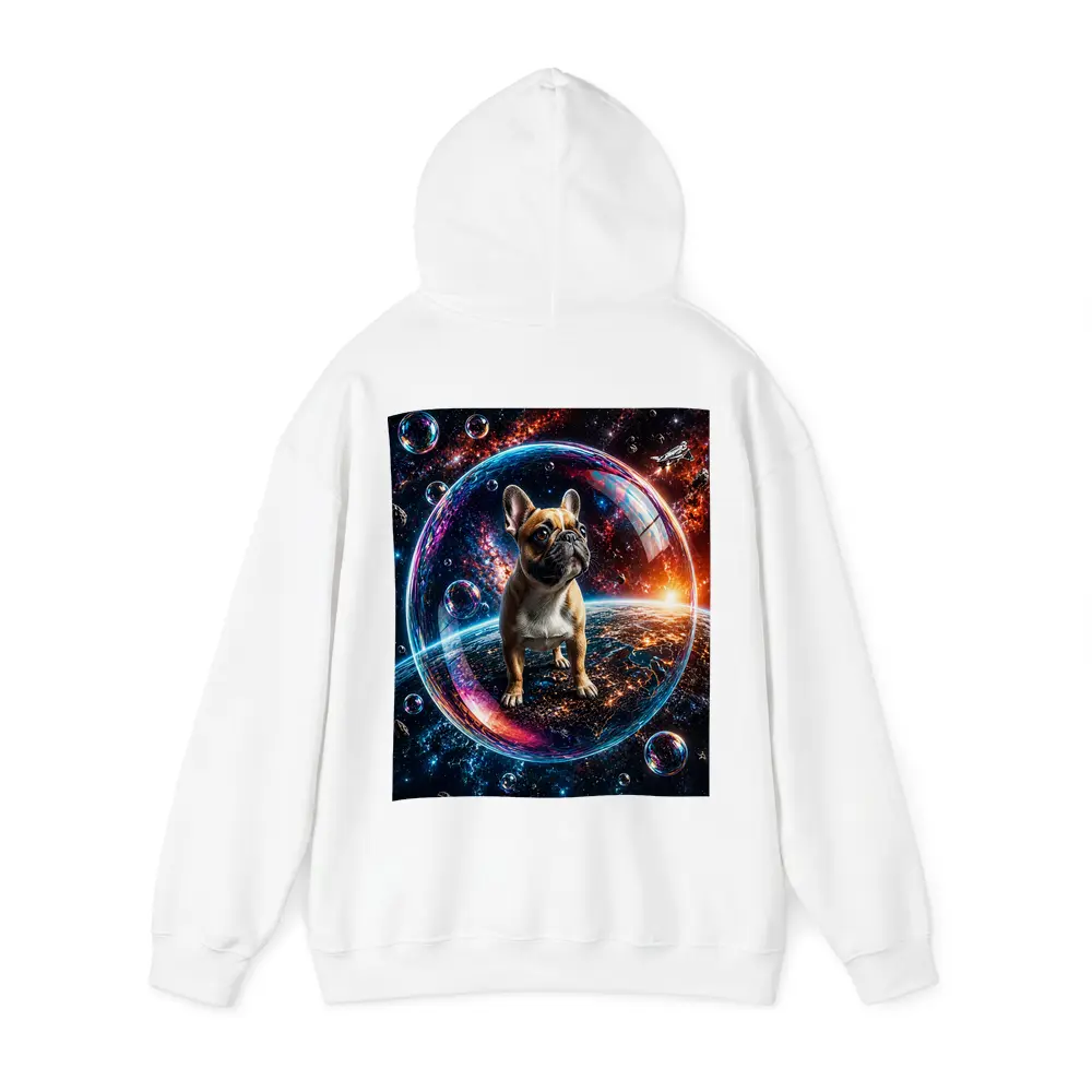 French Bulldog Floating in Space Bubble – Hoodies