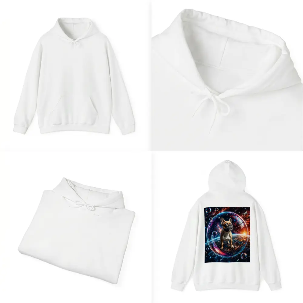 French Bulldog Floating in Space Bubble – Hoodies