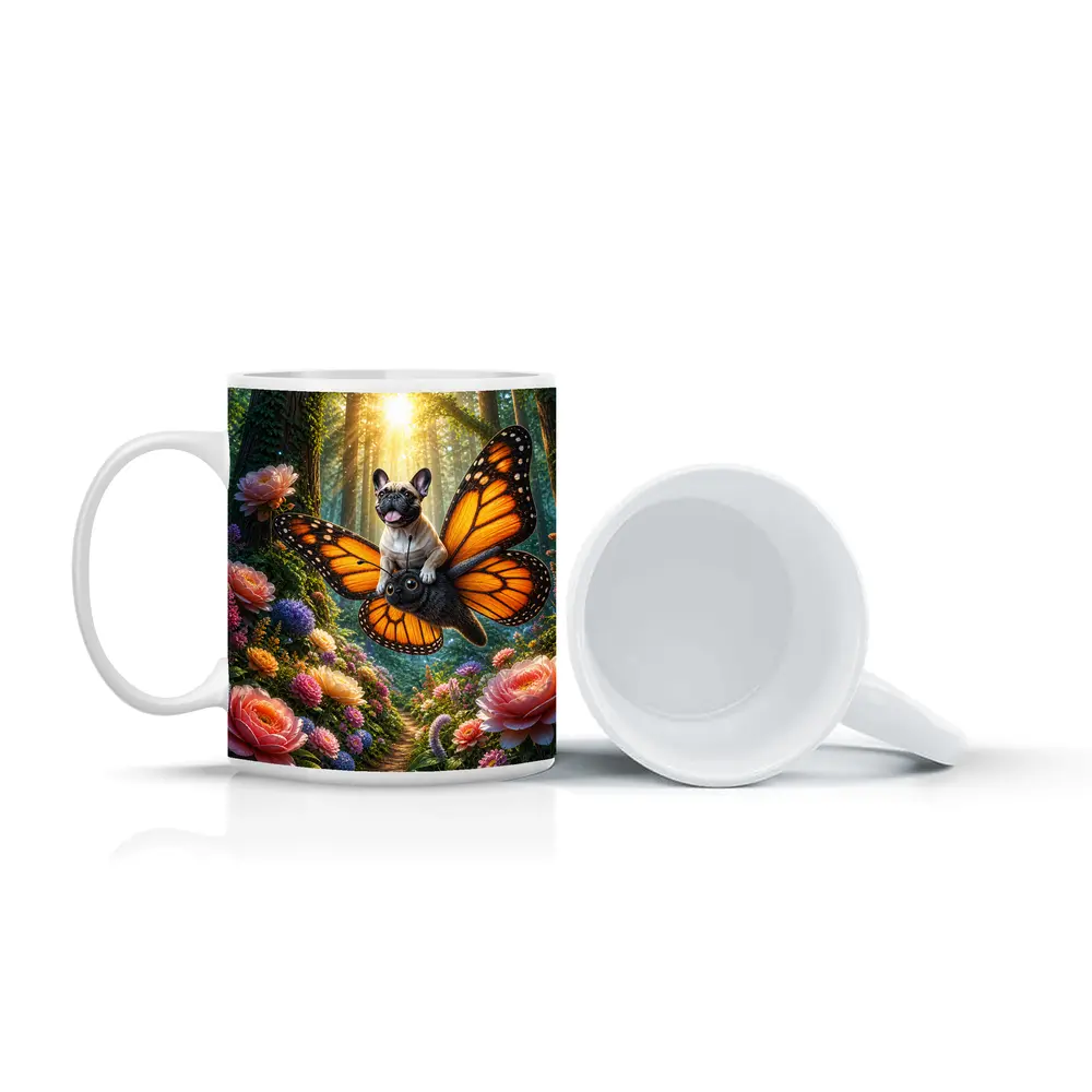French Bulldog Butterfly Wings Magical Forest – Mugs