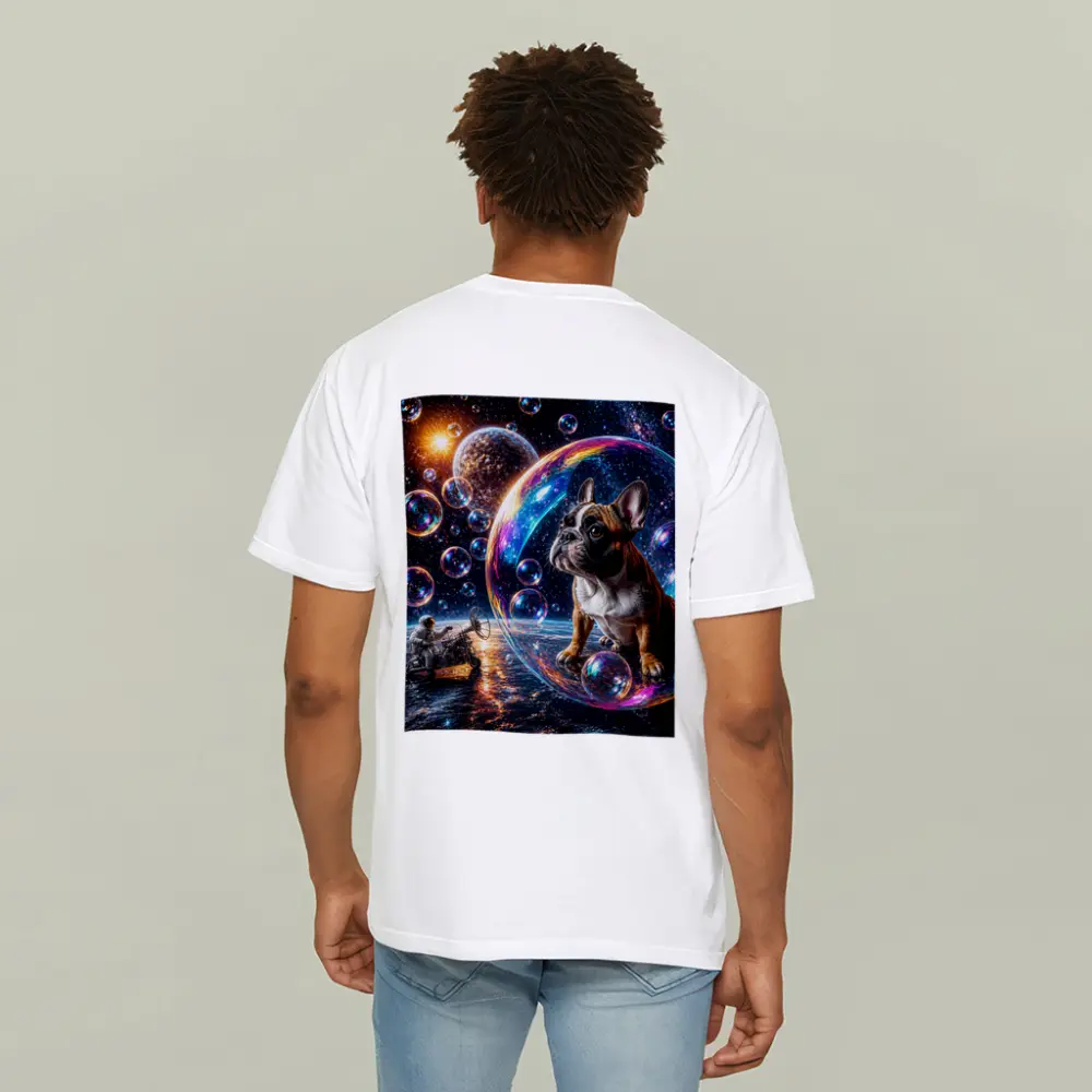 French Bulldog Astronaut Space Bubbles Galaxy – T-Shirts