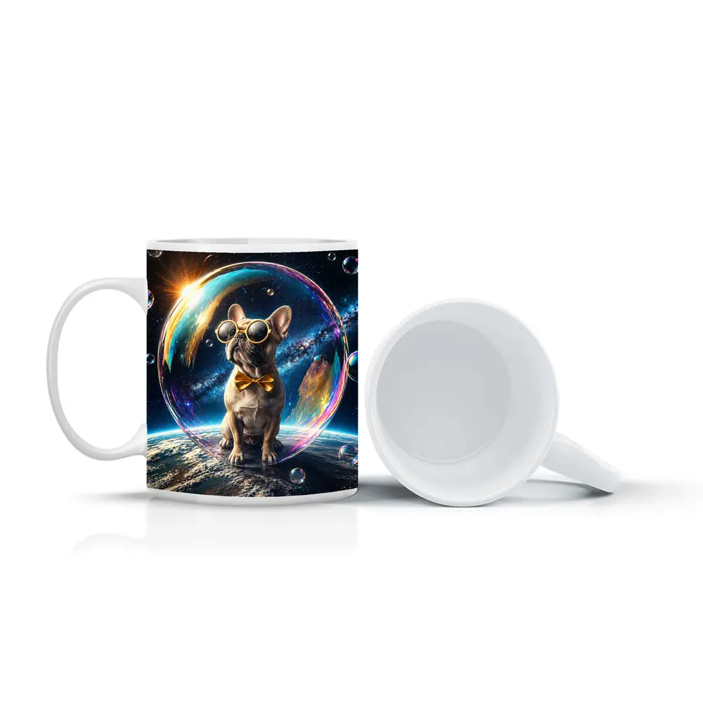 French Bulldog Space Galaxy Soap Bubble – Mugs