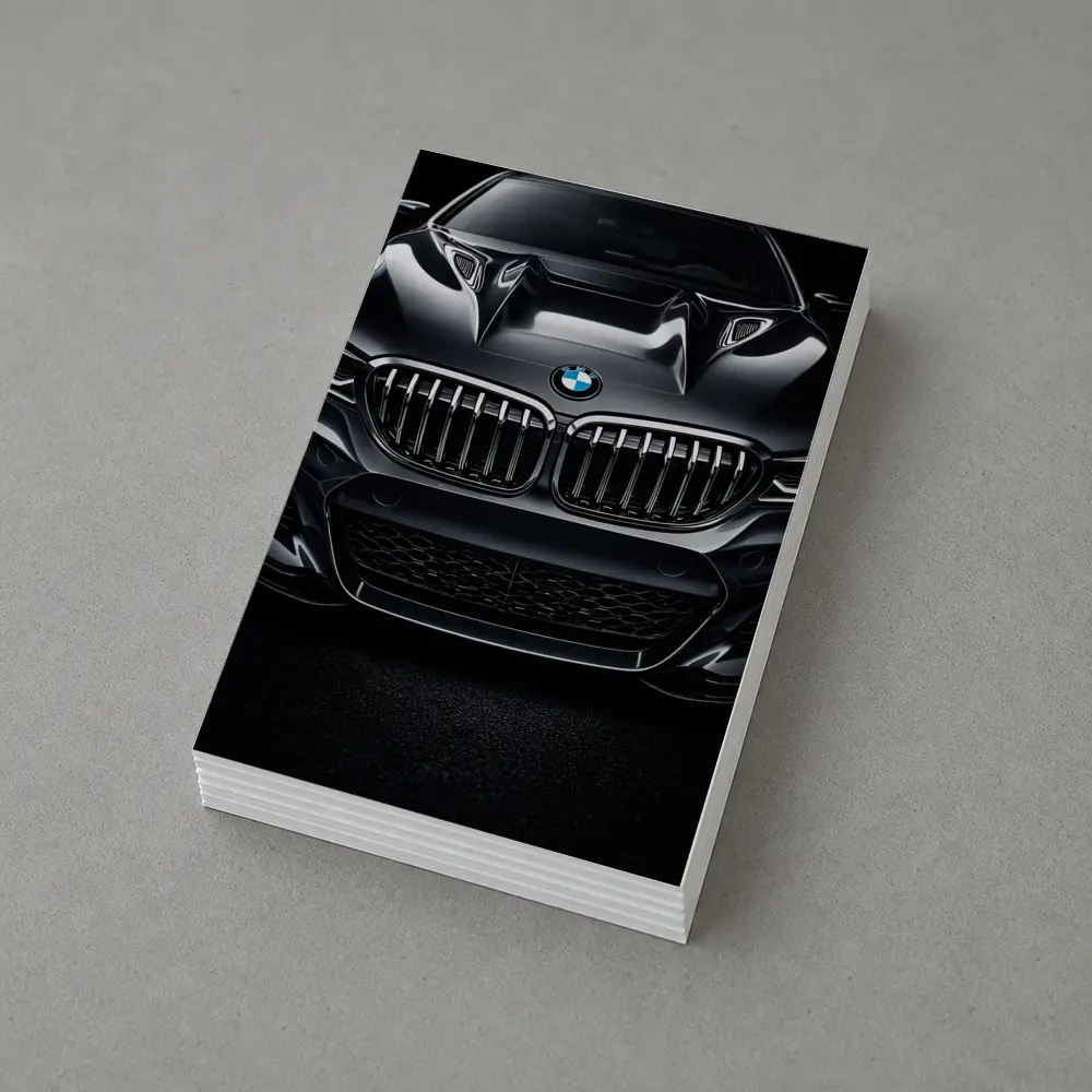 BMW X Dark Front View Close Up – Postcards