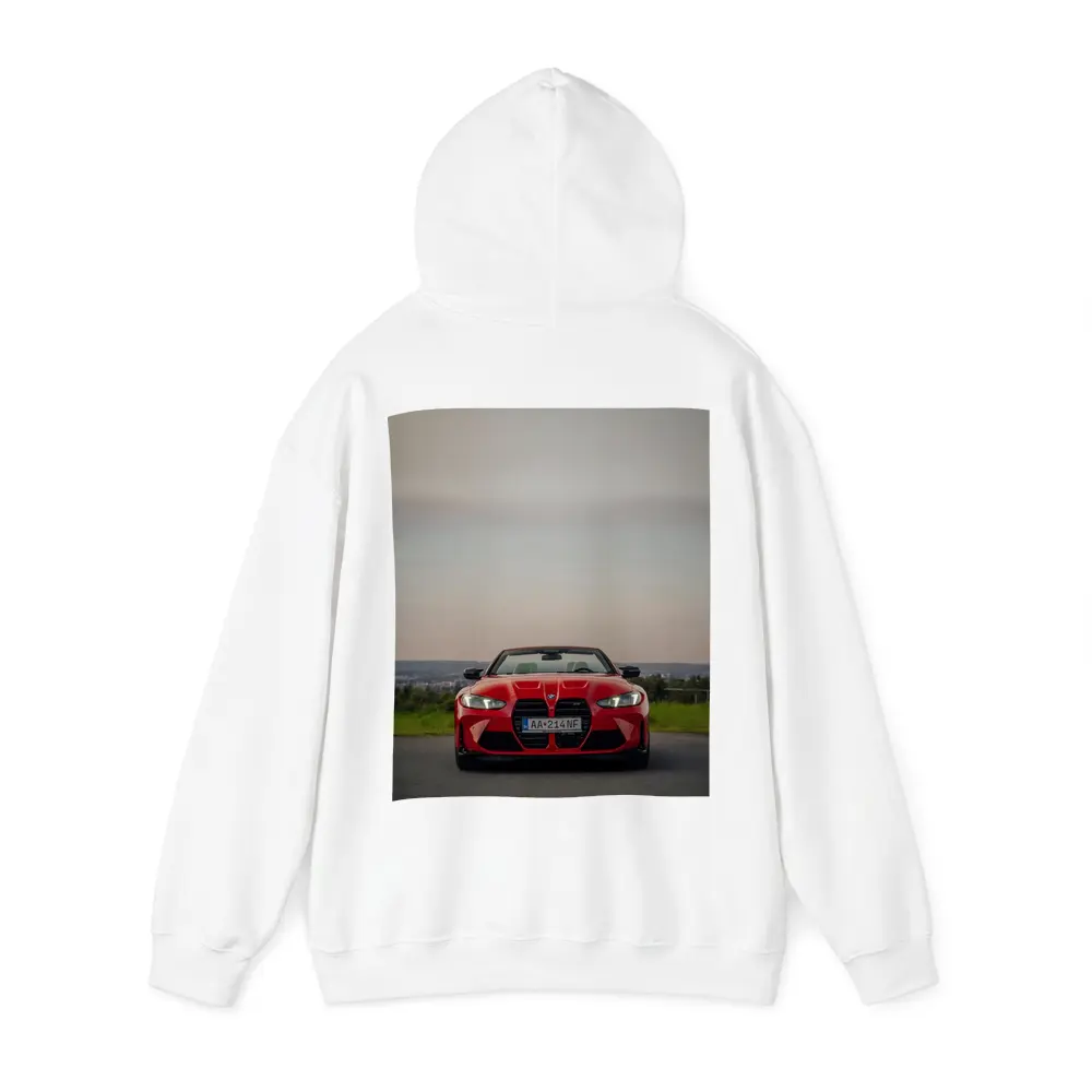 BMW M4 Competition Red Convertible Overcast Sky – Hoodies
