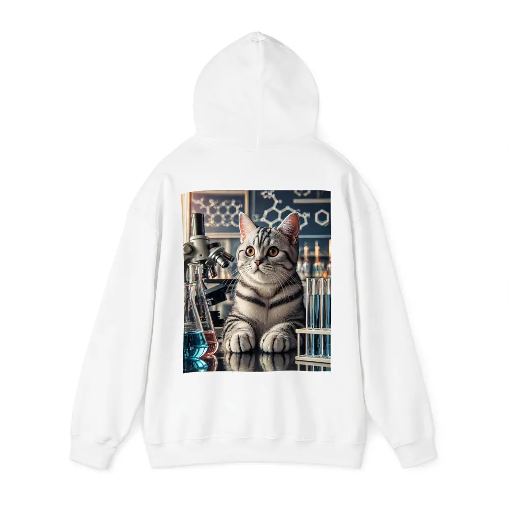 American Shorthair Cat In Science Laboratory – Hoodies