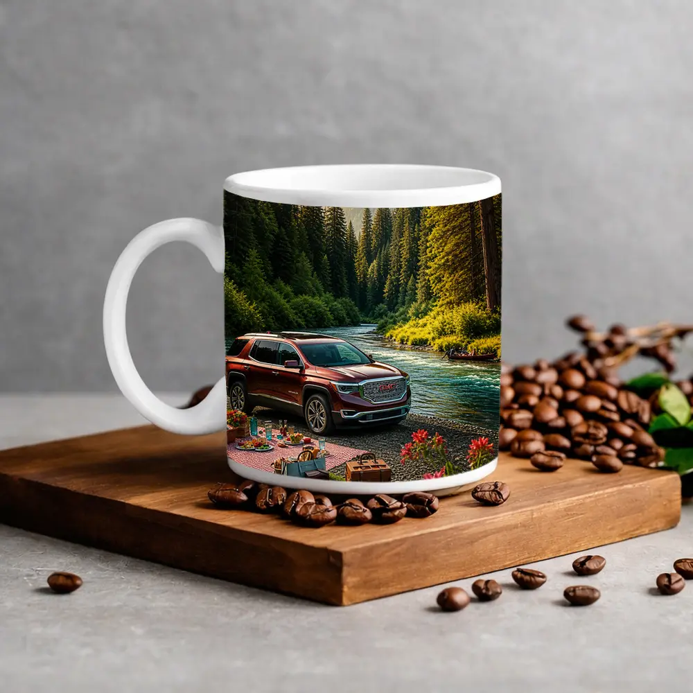 GMC Acadia Parked By Forest River – Mugs