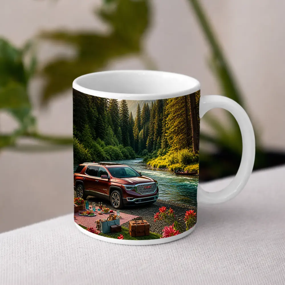 GMC Acadia Parked By Forest River – Mugs