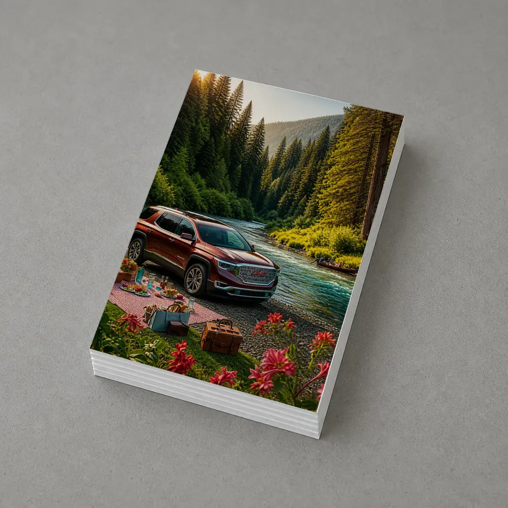 GMC Acadia Parked By Forest River – Postcards