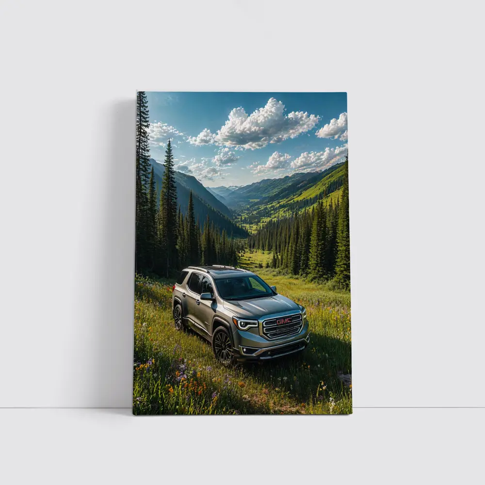 GMC Acadia Silver SUV Mountain Valley – Wall Art