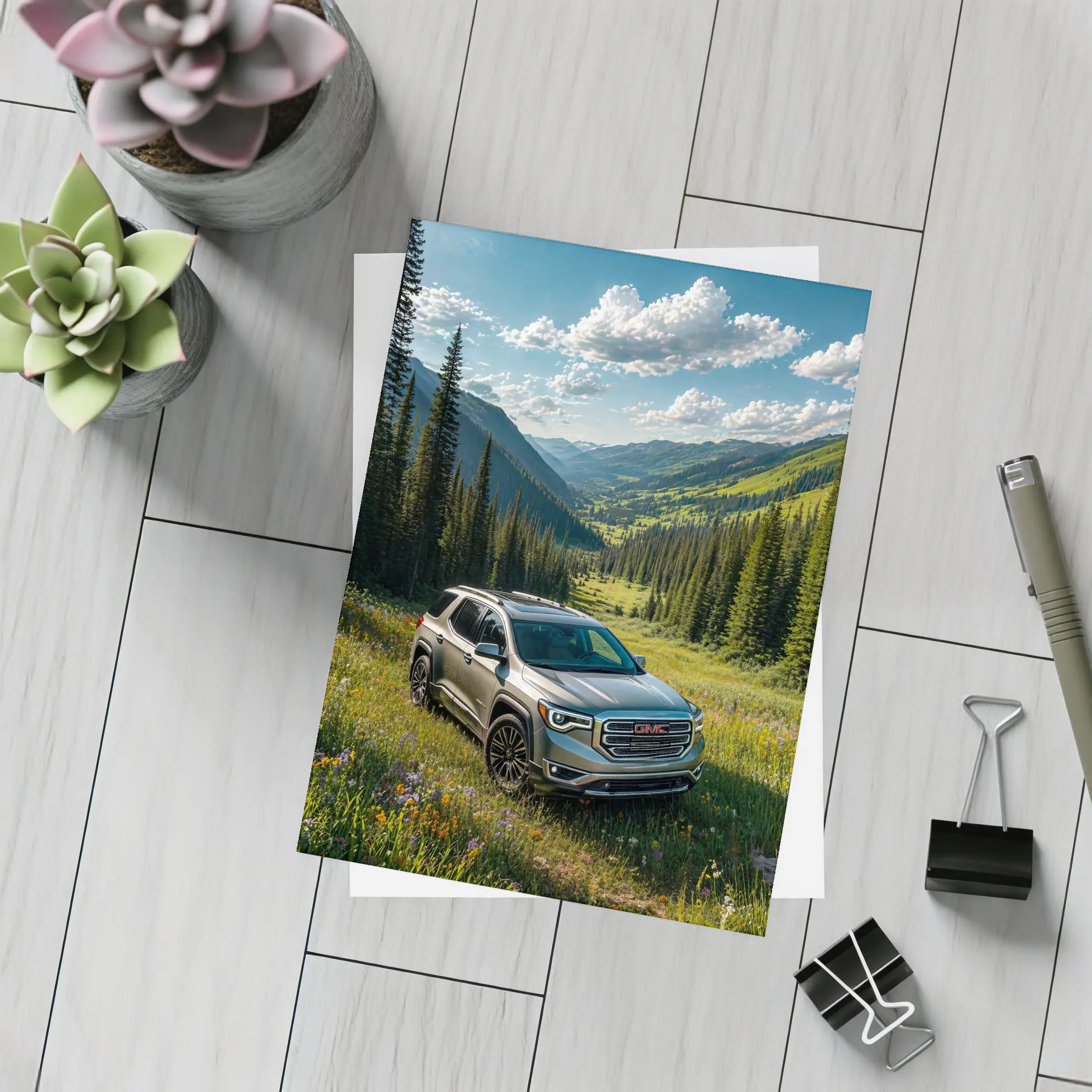 GMC Acadia Silver SUV Mountain Valley – Postcards