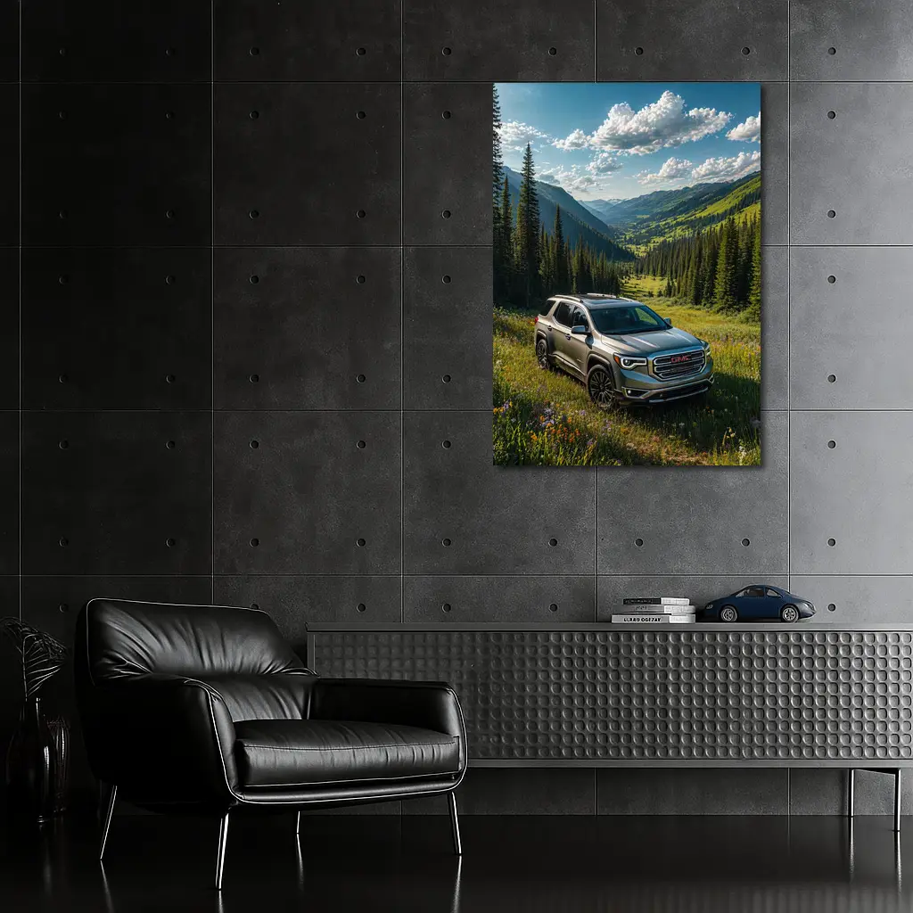 GMC Acadia Silver SUV Mountain Valley – Wall Art