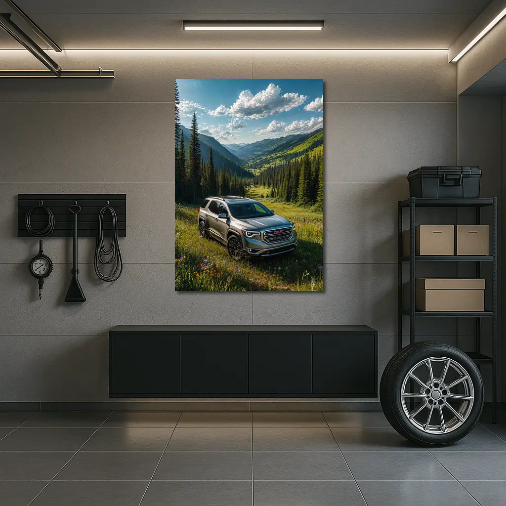 GMC Acadia Silver SUV Mountain Valley – Wall Art