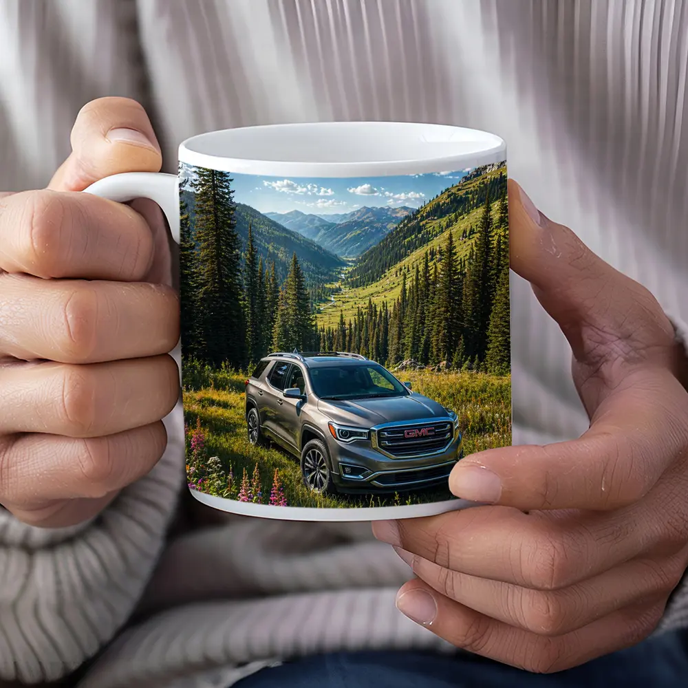 GMC Acadia Mountain Valley Green Landscape – Mugs