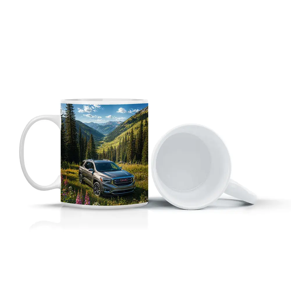 GMC Acadia Mountain Valley Green Landscape – Mugs