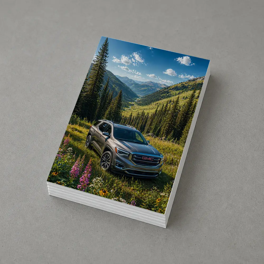 GMC Acadia Mountain Valley Green Landscape – Postcards