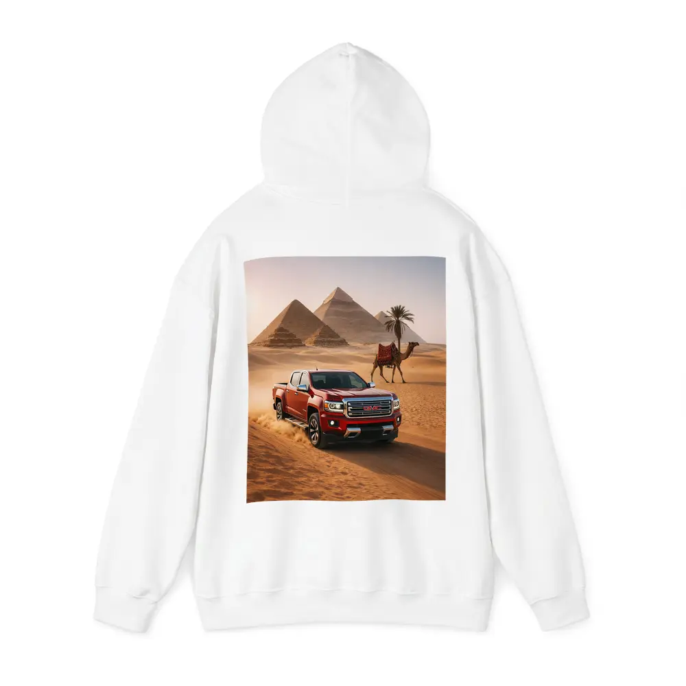 GMC Canyon Red Truck Egypt Pyramids Desert – Hoodies