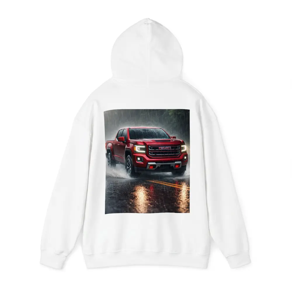 GMC Canyon Truck Driving In Heavy Rain – Hoodies