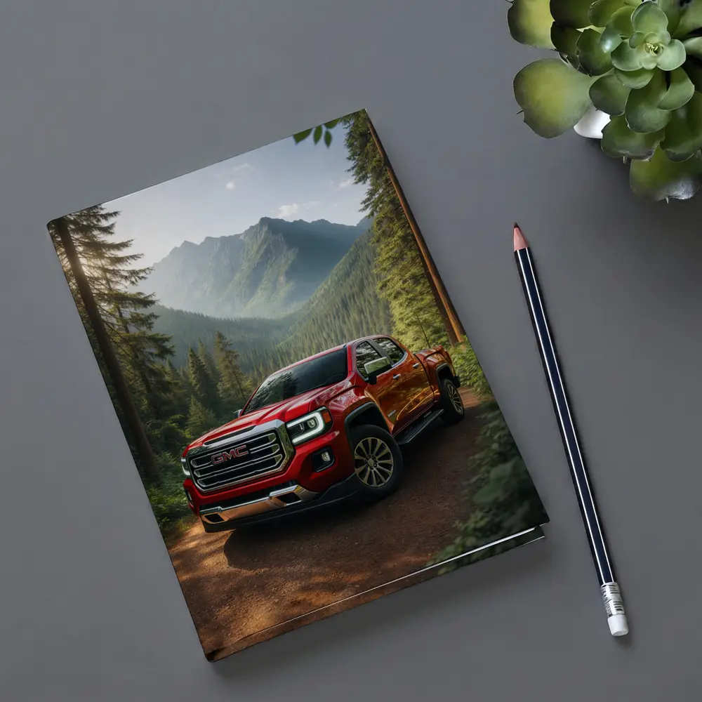 GMC Canyon Red Truck Mountain Forest Trail – Notebooks