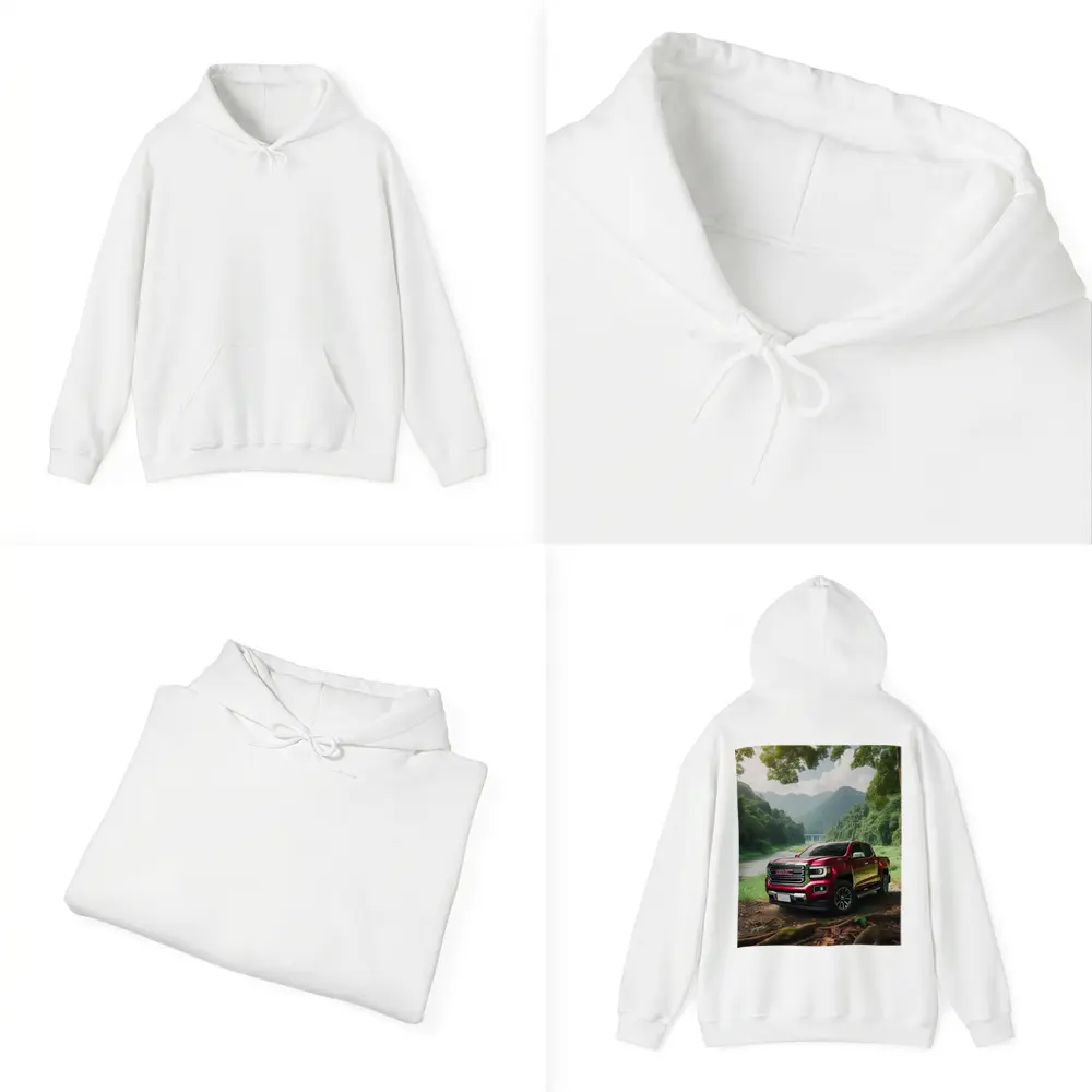 GMC Canyon Red Truck Forest River Setting – Hoodies
