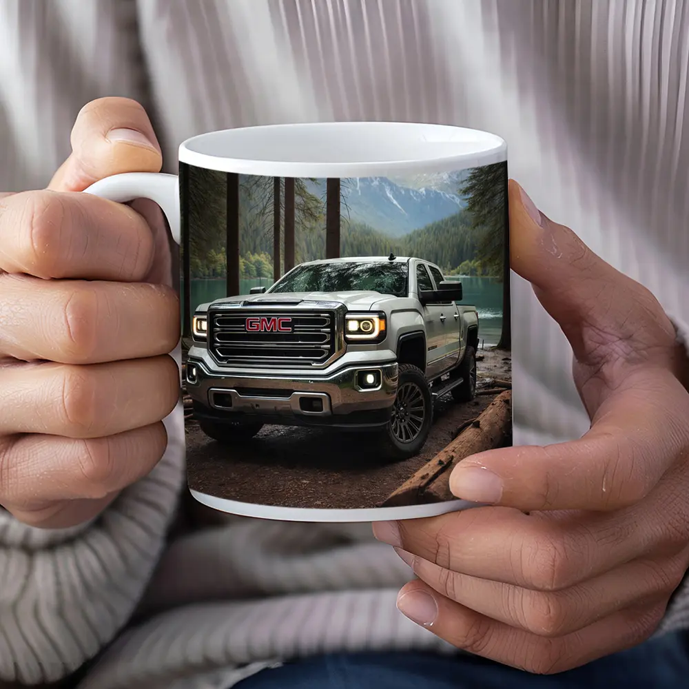 GMC Sierra Truck Forest Mountain Lake – Mugs